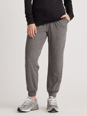 QUINCE Women’s Flowknit Boyfriend Jogger Pants Heathered Gray Size Medium